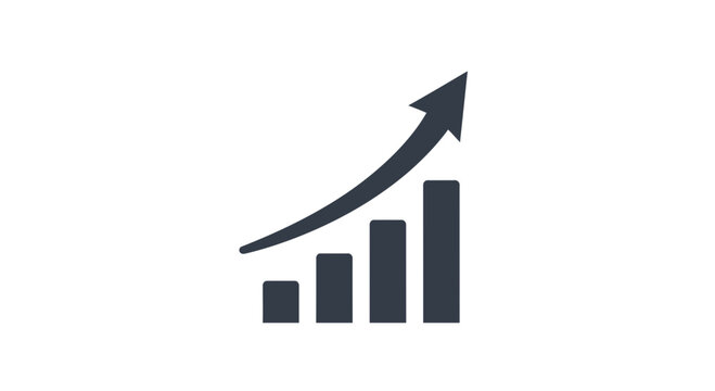 Financial Growth Bar Graph Icon