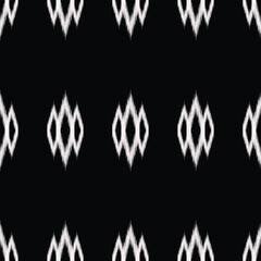 Ikat pattern traditional ethnic pattern ikat motif fabric pattern geometric style. Embroidery ethnic oriental black background wallpaper. Abstract,vector,illustration.Texture,frame,decoration.