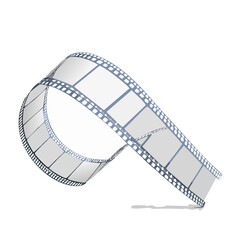 Fototapeta premium Curved film strip illustration cinema reel graphic entertainment frame