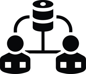 Black and white vector illustrations of a video camera and a computer mouse, designed as web icons for business and technology concepts