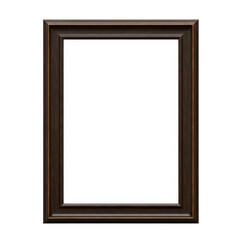 Wooden Picture Frame Isolated Background for Photo Art Gallery Display