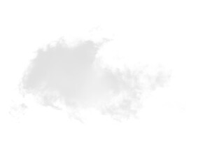 single white cloud with transparent background