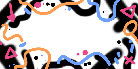 abstract sprayed graffiti frame illustration	