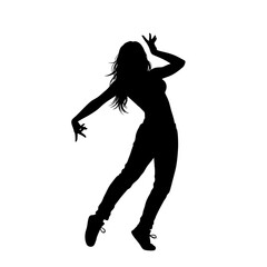Silhouette of a Dancer: A sleek silhouette of a dancer in graceful motion. Capturing the dynamic essence of movement, the dancer embodies a sense of rhythm and expression.