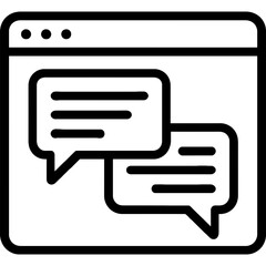 Discussion forum outline icon vector