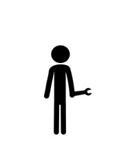 Stickman with a Wrench 