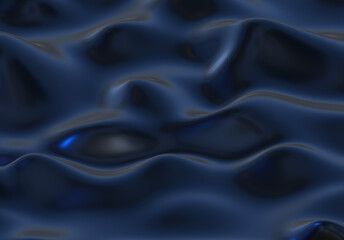 Dark Abstract silk liquid metallic texture design fluid metal substance wave effect 3d rendering