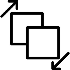 Offset position outline icon vector