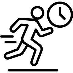 Running pace outline icon vector