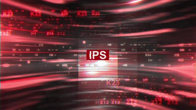 IPS words in hacking On Digital Background