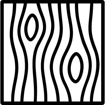 Wood grain texture outline icon vector