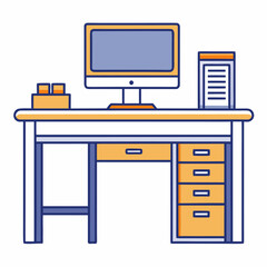 computer on desk