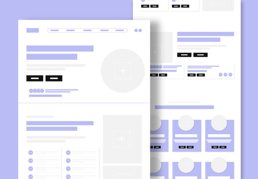 Component Based Landing Page Wireframe