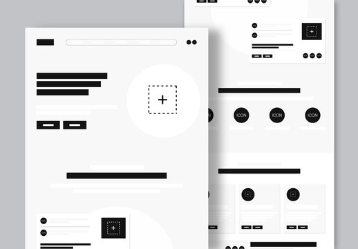 Modern Restaurant And Cafe Landing Page Wireframe