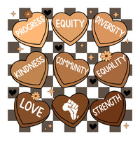 Black History Month Candy Heart