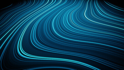 Weave lines. Abstract background. 3d render. Network connection structure.