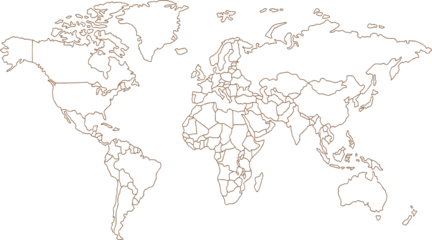 Fototapeten Weltkarten world map vector illustration,  Black and White World Map Vector illustration  © Bushra