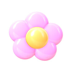 3D Cute Pastel Pink Flower
