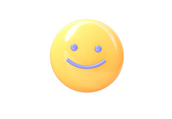 3D Cute Pastel Yellow Smiley Face
