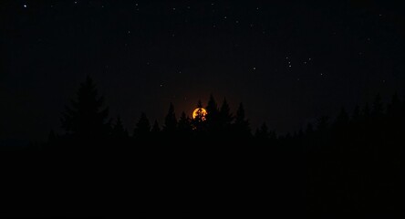 Amber gold and midnight black glow like dusk meeting deep night