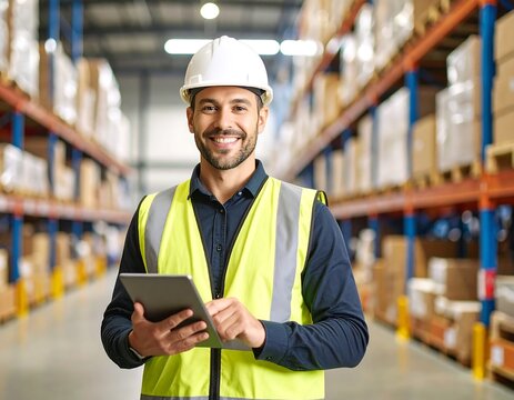 Warehouse worker using tablet (3)