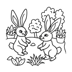two-rabbits-hopping-around-garden-vegetables-colou.eps