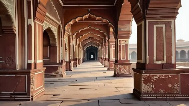 red fort in delhi at sunrise video