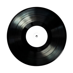 Obraz premium Analog record disc isolated on white transparent background high resolution