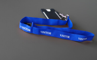Access control: Badge for visitors to a company site or office