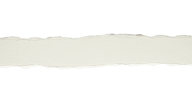 Torn Paper Revealing Abstract:  A close-up captures a strip of torn paper revealing an open space, highlighting the texture, and raw edge details in an abstract composition.