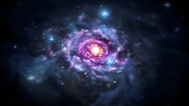 Mysterious pulsating cosmic object in a starry galaxy, revealing the wonders of astronomical discovery