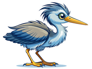 Fototapeta premium blue heron cartoon