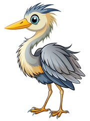 Obraz premium heron on white background