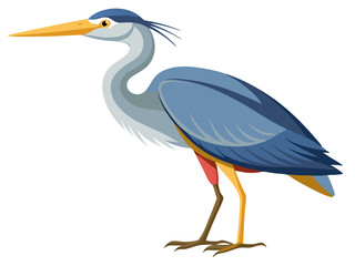 Obraz premium heron on white background