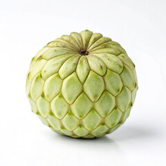 Fototapeta premium Fresh green apple isolated on a white background, a delicious and healthy tropical fruit