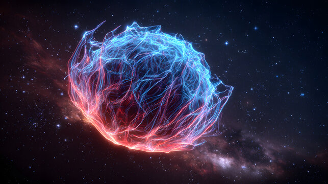 Mysterious pulsating cosmic object in a starry galaxy, revealing the wonders of astronomical discovery