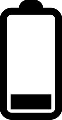 Battery icon in flat design. isolated on transparent background.