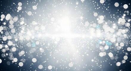 Radiant White Light Burst with Sparkles and Abstract Bokeh