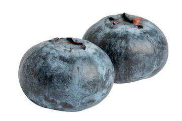 The High-resolution fruit photo of blueberries using stacked focus technique.