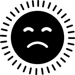 sun icon in emoji shape Cute Cartoon Sun Character Smiling Face Sunshine Rays, and Playful Emotions for Kids’ Summer Design and Positive Vector