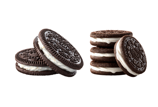 coffee beans and chocolate isolated on white transparent background