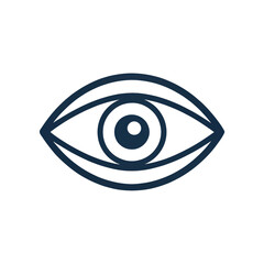 Obraz premium Minimal Eye Icon – Flat Vision, Visibility, Privacy, and View Access Symbol