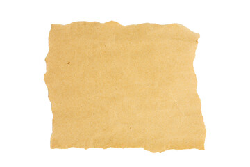 The Photograph of a brown, rough paper that has been torn open.