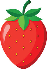Obraz premium Fresh Fruit Slice Graphics Delicious Red Strawberry Fruit Illustration, Perfect for Summer Recipes and Designs