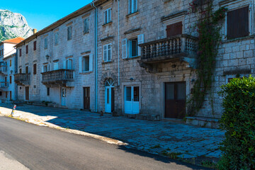 Prcanj, a small town along the Bay of Kotor in Montenegro