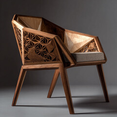 Customize look, scale 3d Antique chair model design .