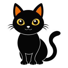 Obraz premium black cat cartoon