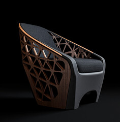 Customize look, scale 3d Antique chair model design .