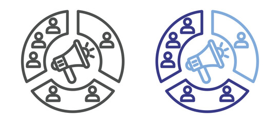 Fototapeta premium Market segmentation icon color