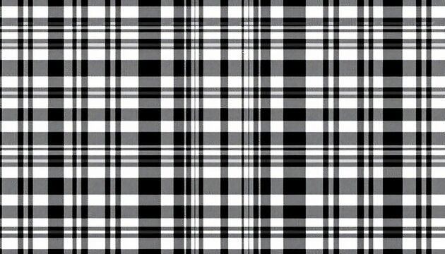 Classic black and white check plaid, seamless vector repeat pattern , repeat, wallpaper